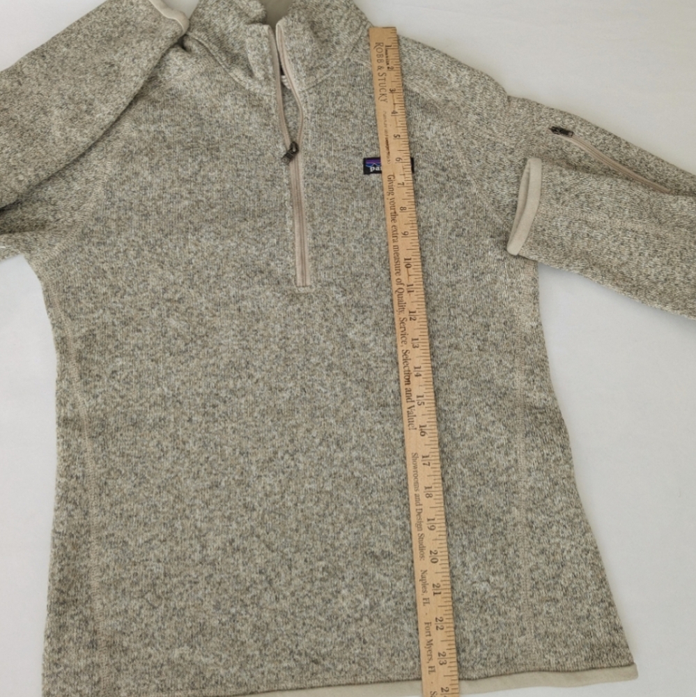 Patagonia 1/4 Sleeve Oatmeal Sweater Sz S - Picture 8 of 10